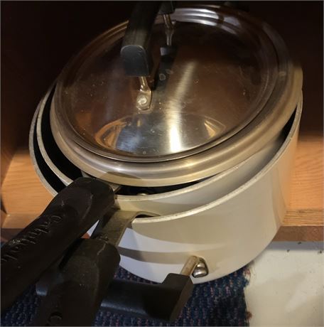 Calphalon White Enamel Double Boiler Set & More - Shelf Cleanout