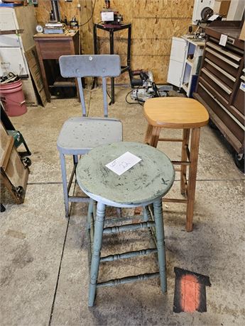 Mixed Stool Lot Tallest 3ft