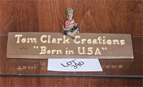 Tom Clark Creations 1988 "Born in the USA" Gnome Figurine – Artist Signed in Ink