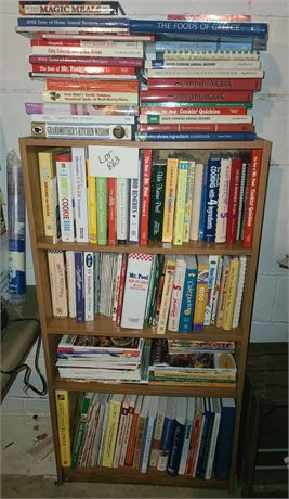 Bookshelf Stock With A Great Variety Of Cookbooks