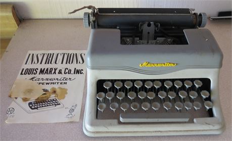 Vintage Louis Marx & Co. Inc. Marxwriter Toy Typewriter