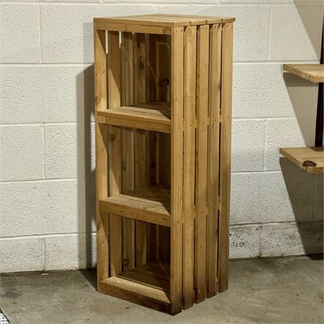 Storage or Display Divided Slatted Crate