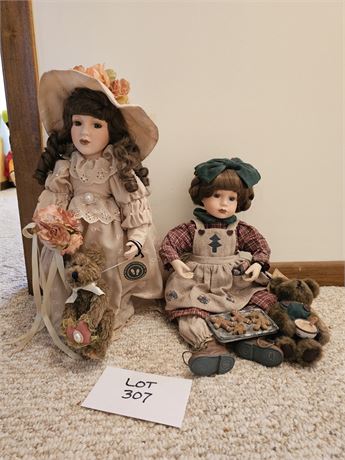 Boyd Dolls&Bears:'97 Emily & '99 Jean Limited 156/12,000 Dolls