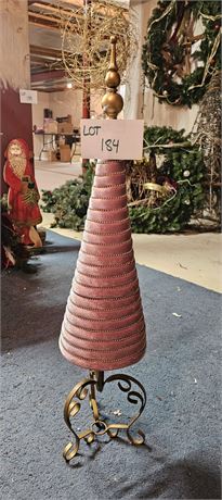 Decorative Pink & Gold Christmas Tree 40"H