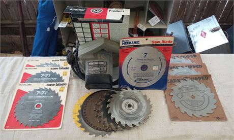 Porter Cable 7 1/4" Heavy Duty Circular Saw, Blades