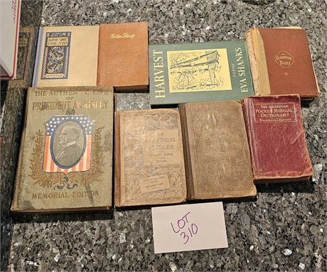 Antique Vintage Books:President McKinley Harvest/Poetry/Pocket Medical & More