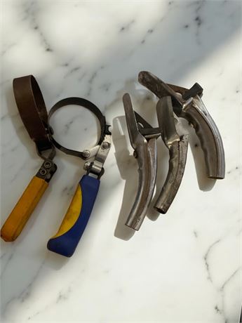 Oil Filter Wrench & Oil Can Spout Lot