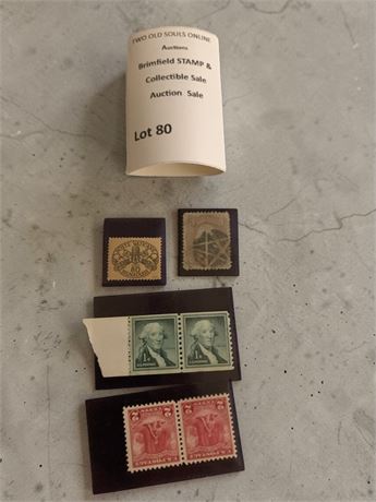 Yellow 80 Centesimi Poste Vaticane Vatican Postage Stamp 1945, Fancy Cancel Star