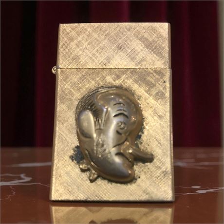 Vintage Lighter Bob Hope Slim Cigarette Lighter 14k Gold Plated