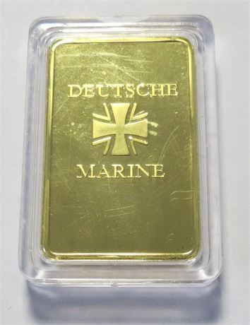 Gold Plated Commemorative Token: German Battleship Bismark