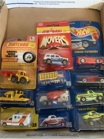 Matchbox & Hot Wheels Die Cast Car Lot In Original Packaging