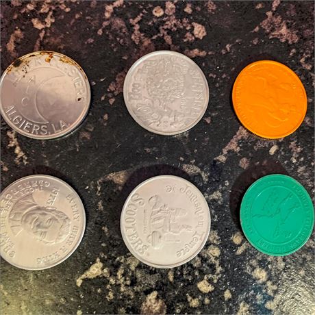 Mardi Gras Doubloons From New Orleans Algiers, LA, Jerusalem Temple Scooters