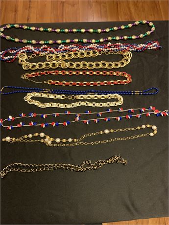 Necklace Lot Chains Beaded Necklaces & More