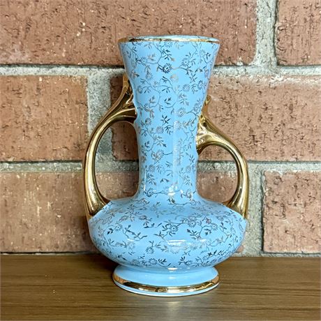 22 KT Gold Hand Decorated China Co. Vase