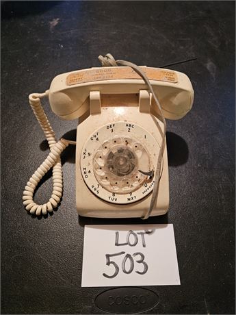 White Rotary Phone