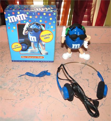 M & M's Blue Character Radio & Headphones