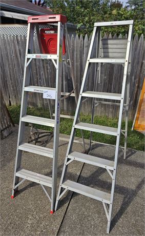 Werner 6ft Ladder & Metal Utility Ladder 6ft