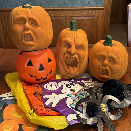 Vintage Halloween Decorations w/ Todd Masters Foam Heads