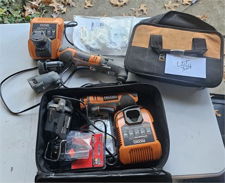 Ridgid JobMax Multi-Tool 12V Sets With Chargers & Batteries