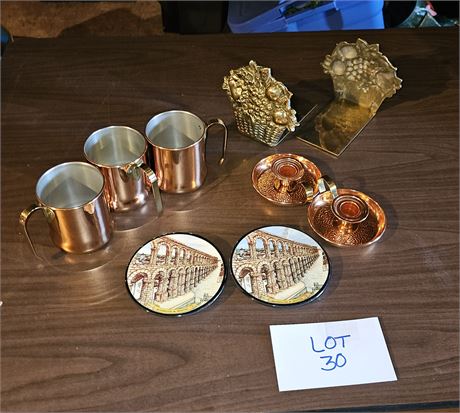 Copper Mugs, Candle Holders, Ceraplat Coasters & More