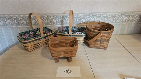 Mixed Longaberger Baskets Sizes & Style Vary