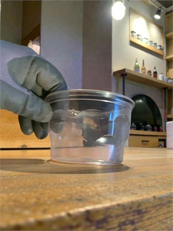 Wilpet Tool & Mfg. Co. Clear Styrene Disposable Plastic Container & Lid Lot