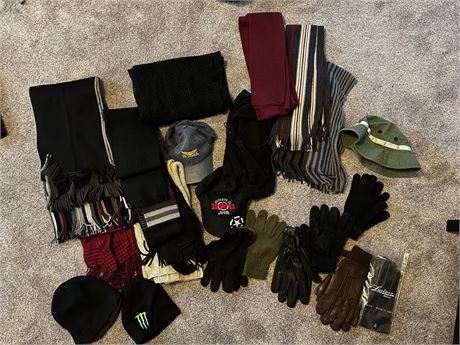 Mens name brand Hats, Gloves and Scarves