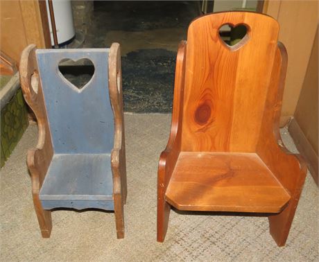 2 Decorative Doll Chairs