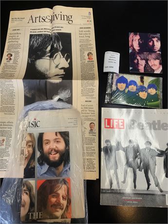 Beatles Memorabilia Life - 2001 LIFE Magazine, Poster, Newspaper Clippings