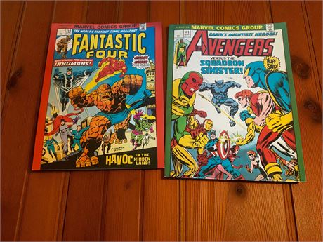 Marvel Fantastic Four & Avengers Comic Strip Folders Lot of 2
