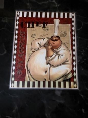 French/Italian Chef "Bon Appetite" Pasta Wall Art