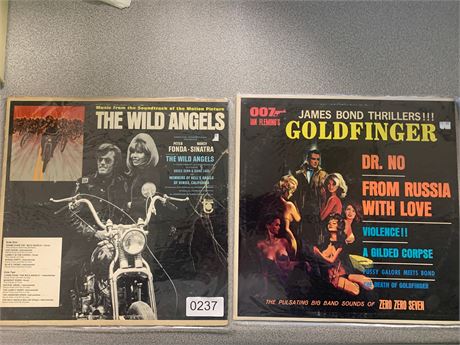 Movie Album Lot - "The Wild Angels" & "James Bond Thrillers" Goldfinger and More