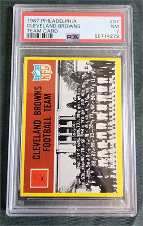 PSA-7 1967 Cleveland Browns Team Card