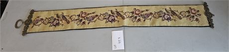 Vintage Needlepoint Floral & Bird Wall Hanging/Runner