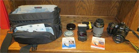Nikon Digital Camera D-70 With Accessories