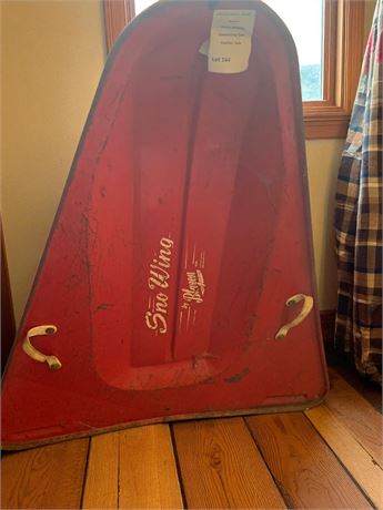 Vintage Red Blazon Sno-Wing Winter Sled