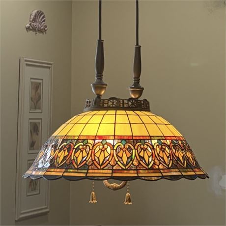 Tiffany Style Stained Glass Chandelier
