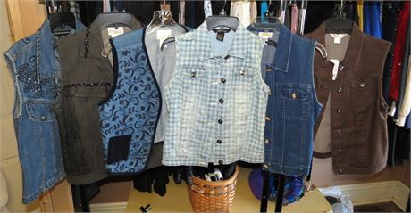 6 Denim Vests