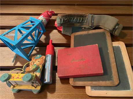 Canasta Game, Chalk Boards, Fisher-Price Tiny Teddy Pull Toy & More