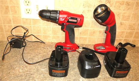 Craftsman Cordless Drill, Flashlight