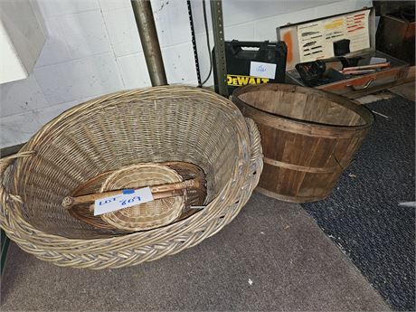 Mixed Wicker Laundry Baskets