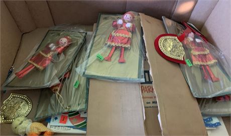 Vintage Mr Christmas Tree Ornaments,  S & S Christmas Spray Stencil Set & More