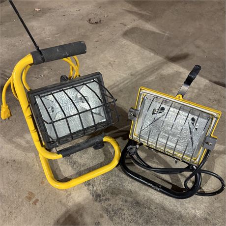 Pair of Portable Work/Shop Lights