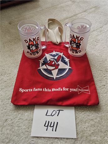 Vintage Browns Beer Mugs (Double Insulated)