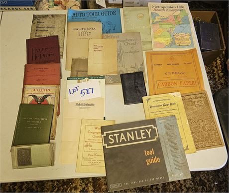 Mixed Vintage & Antique Booklets/Guides & More - Stanley Tools / Auto & More