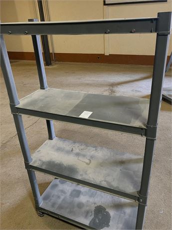 4 Shelf Plastic Shelving 34 x 57 x 14.5