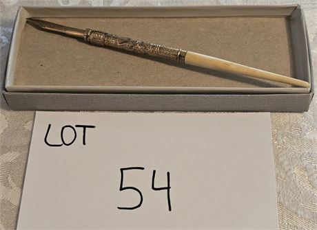 Antique Victorian Telescoping Gold Filled Dip Pen  - AW Faber No 94