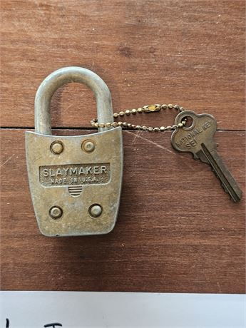 Vintage Slaymaker Pad Lock with Key