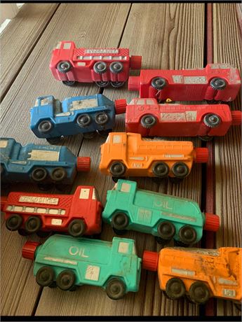 Soaky Bath Time Collectible Bottles - Cement, Oil, Explosives, Fire Truck Lot