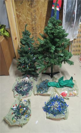 Small Christmas Trees, Lights, etc